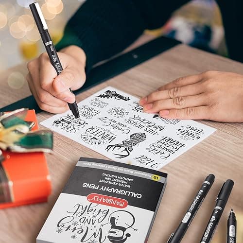 PANDAFLY Calligraphy Pen, 10 Size Calligraphy Pens for Writing, Brush Pens Calligraphy Set for Beginners, Hand Lettering Pen for Art Drawing, Sketching, Scrapbooking thumbnail 6