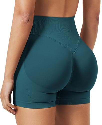 VOYJOY Women Workout Impact Shorts 2.5"/ 3.6"/ 4.5"/ 6" Scrunch Butt Lifting Gym Seamless Booty Biker Shorts thumbnail 2