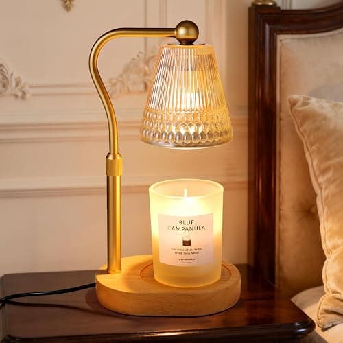 ZUSANUN Candle Warmer Lamp, Adjustable Height & Dimmable, Candles with Timer, 2H/4H/8H Auto Off, Safe Flameless Night Light for Home Decor, Bedroom, Office, Christmas Birthday Gift for Women & Men - Image 1