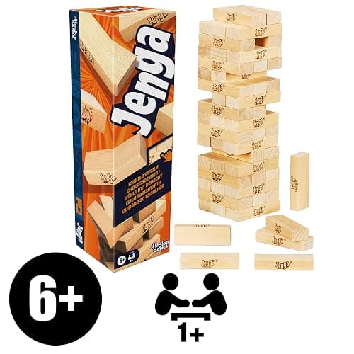 Hasbro Gaming, Jenga con Dado Digitale, Gioco di Impilamento, Ideale per Famiglia e Amici, per Bambini e Bambine dai 6 Anni in Su, Contiene 54 Mattoncini in Legno, per 1 o Più Giocatori thumbnail 11