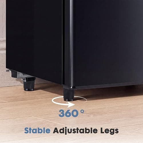 DUMOS 3.2 Cu.Ft Mini Fridge with Freezer, Single Door Refrigerator with Adjustable Thermostat, Compact Small Fridge for Bedroom, Office, Dorm, Black, Single Door thumbnail 7