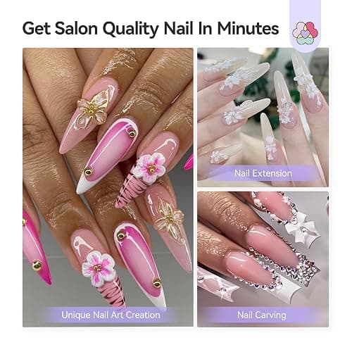 SAVILAND Monomer Acrylic Nail Liquid: 6.76 Oz Professional EMA Acrylic Liquid Monomer with Size 8,10,14 Brushes for Beginners DIY Nail Art Extension & 3D Sculpting Non-Yellowing MMA-Free thumbnail 6