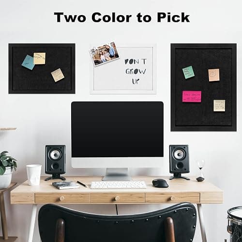TORASO Cork Board Bulletin Board, Cork Boards for Walls with Pins, Eye Bolts, gaskets, Screws, Pin Board for Office, School and Home (White, 11“x14.5” - 2p) thumbnail 6