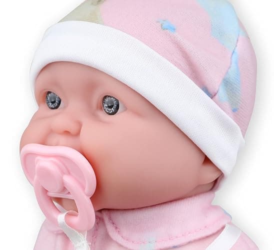 Twins 13" Realistic Soft Body Baby Dolls | JC Toys - Berenguer Boutique | Twins Gift Set with Removable Outfits and Accessories | Pink and Blue | Caucasian | Ages 2+ thumbnail 6