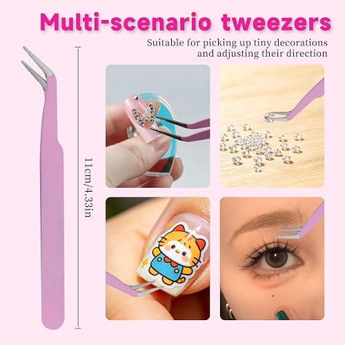 ESUOHYM 10 Pcs Wax Pencil for Bedazzling with 10 Pcs Diamond Art Trays | High Adhesion Bedazzling Wax Pen for Resin Gem, Trays for Sort Rhinestones, Rhinestone Picker Tools for DIY Art Craft Project thumbnail 8