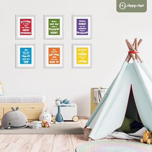 HappyHapi 8x10 Picture Frame Set of 6, 8x10 White Picture Frame Display Pictures 5x7 with Mat or 8x10 Without Mat. Wall Hanging Photo Frame or Tabletop Display Gallery Frame (White) thumbnail 5