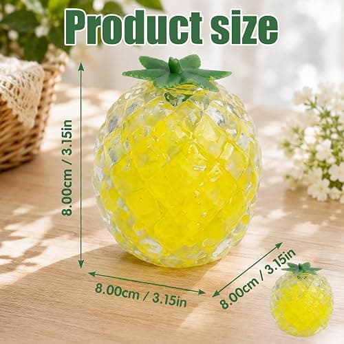 GWZTIO 2 PCS Pineapple squishies, squishies Pineapple Relax and Soothe Your Emotions Relief, Raindrop squishies Sensory Fidget, Squishies Fruit squishies for People, 8 x 8 x 8 cm thumbnail 2