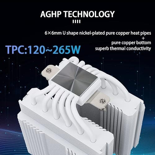 Thermalright Peerless Assassin 120 SE ARGB White CPU Air Cooler, 6 Heat Pipes CPU Cooler, Dual 120mm TL-C12CW-S PWM Fan, AGHP Technology, for AMD AM4/AM5/Intel LGA1700/115X/1851/1155/1200 thumbnail 2