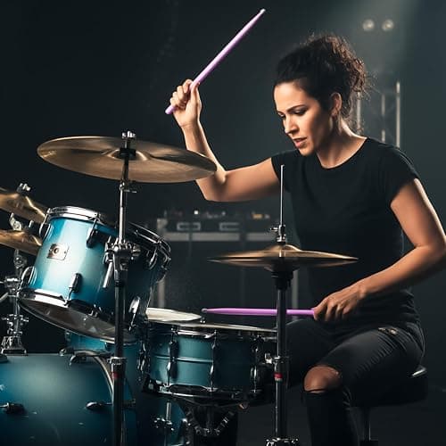 Purple Drum Sticks Maple Wood Drumstick 5a Drumsticks for Drums Wooden Handles Drum Stick Beginner Drums Sticks Accessories Stuff for Beginners Music Lovers thumbnail 3