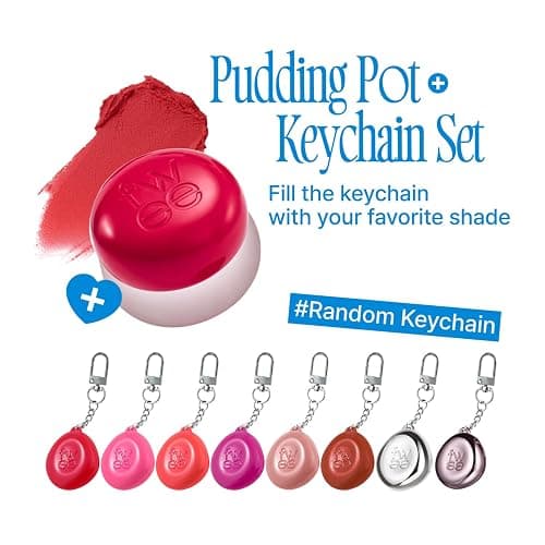 fwee Blurry Pudding Pot + Keychain SET | Airbrushed Blush & Lip, Buildable Pigment, Long-lasting, Lightweight, Easy to Blend, Natural Soft Matte Finish Makeup – Faded (Dusty Rose) | 0.17 oz thumbnail 2