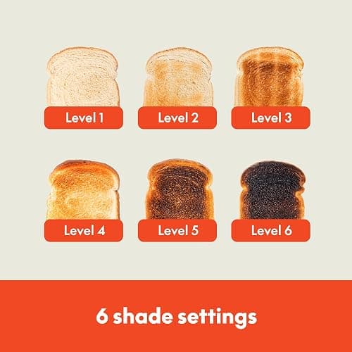 bella 2 Slice Slim Toaster, Fits-anywhere™ Kitchenware, 6 Setting Shade Control with Reheat & Cancel Buttons, Fits sourdough, 10” Long Slot, Anti Jam & Auto Shutoff, 900 Watt, Oatmilk thumbnail 8