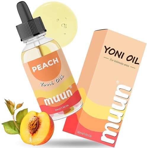 Muun Peach Yoni Oil for Dryness, After-Shave Oil Ingrown Hair Intimate - Image 1