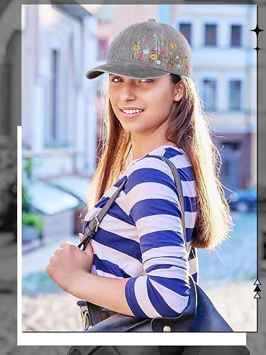 Biggun Embroidered Baseball Cap for Girls Women Men - Adjustable Soft Breathable Hats for Fall Gifts thumbnail 3