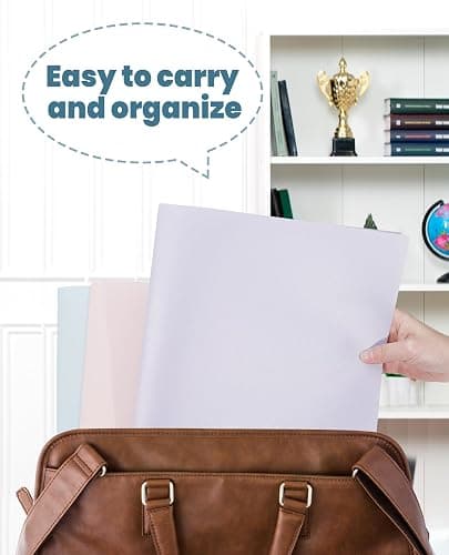 SUNEE Folders with Pockets (6 Pack, Pastel Colors), Plastic Folder with Pocket, Poly Folder for Documents Letter Size, 2 Pocket Folders for Kids, Home, School, Office thumbnail 6