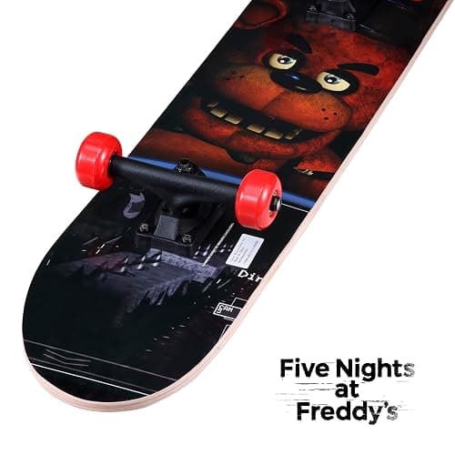 Skateboard with Printed Graphic Grip Tape - Great for Kids and Teens, Cruiser Skateboard with ABEC 5 Bearings, Durable Deck, Smooth Wheels thumbnail 5
