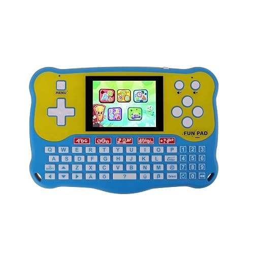 LUHYAUAN Kids Tablet/Baby Learning Pad with 102 Activities/Toddler Tablet with ABC Alphabet/Music/Math Interactive Educational Electronic Toys Gifts Handheld Game for Preschool Boys Girls Ages 3-12 - Blue - Image 1