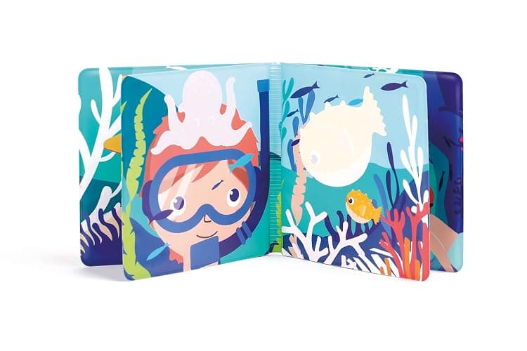 Ludi - Livre De Bain Magique - 12 Animaux Marins Et Coraux - À Décourvrir Au Contact De l'eau - Dès 10 Mois - Découverte, Motricité Fine Et Réflexion - Thème Marin thumbnail 5