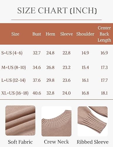 Zeagoo Women's 2026 Fall Crewneck Cropped Sweaters Long Sleeve Knit Tops | Basic Soft Cozy Ribbed Knitted Pullover,Trendy Winter Fashion Layer Cute Clothing,Going Out Business Casual Dressy Outfit thumbnail 6