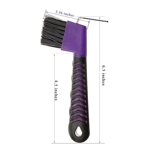 BOTH WINNERS Horse Hoof Pick Brush with Soft Touch Handle (Purple) thumbnail 3