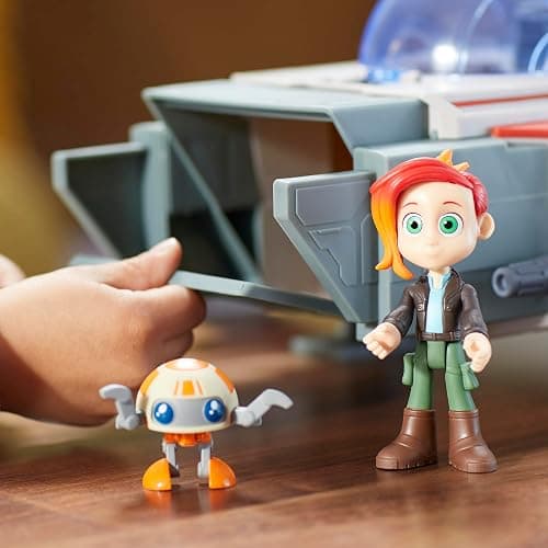 Star Wars: Young Jedi Adventures The Crimson Firehawk, 17-Inch Ship with 2 Action Figures, Toys, Preschool Toys for 3 Year Old Boys & Girls thumbnail 8