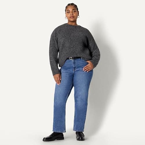 Amazon Essentials (Demi's Pick) Women's Oversized-Fit Faux Mohair Crewneck Sweater thumbnail 7