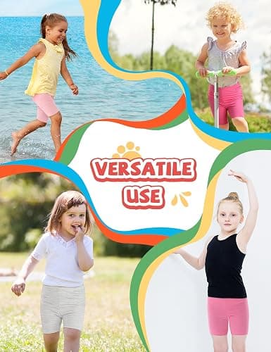 4 Pack Baby Toddler Girls' Shorts Bike Cartwheel Dance Pull On Shorts Girls Summer Athletic Everyday Clothes Soft - Set 8 - 18-24 Months thumbnail 5
