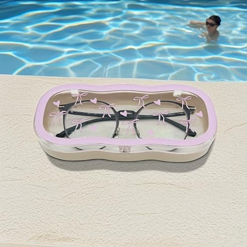 Glasses Case Hard Shell, Cute Sunglasses Case, Glass Cases for Eyeglasses Women, Clear Reading Eye Glass Cases thumbnail 3
