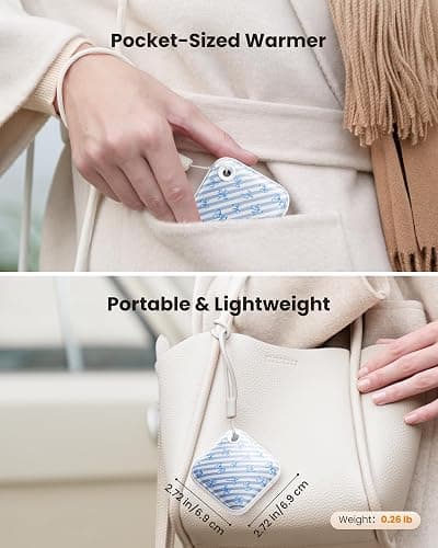 Gaiatop Rechargeable Hand Warmers, 4000mAh Double-Sided Hot Hands with 3 Heat Settings, Light and Strap, Cute Portable Pocket Electric Heater, Stocking Stuffers Reusable Outdoor Gifts for Women Men thumbnail 6