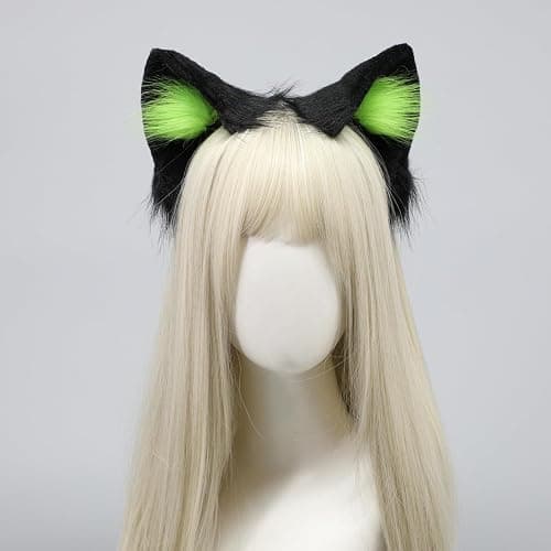 QUICOMP Cat Ear Tail Costume Handmade Fox Ear Tail Raccoon Cosplay Props thumbnail 5