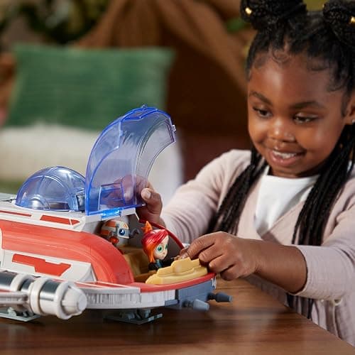 Star Wars: Young Jedi Adventures The Crimson Firehawk, 17-Inch Ship with 2 Action Figures, Toys, Preschool Toys for 3 Year Old Boys & Girls thumbnail 7