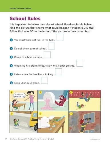 Scholastic Success with Reading Comprehension Grade 1 Workbook thumbnail 11