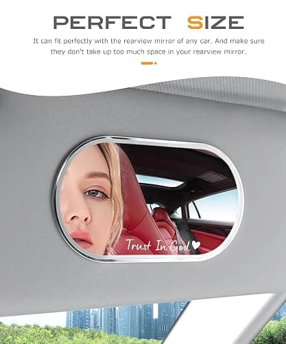 SCUARI 4PCS Car Stickers,Cars Decals,Car Accessories Trust in God Rearview Mirror Sticker,Trust in God Mirror Decals,Suitable for Most Cars, Trucks, Motorcycles, SUVs (White) thumbnail 4