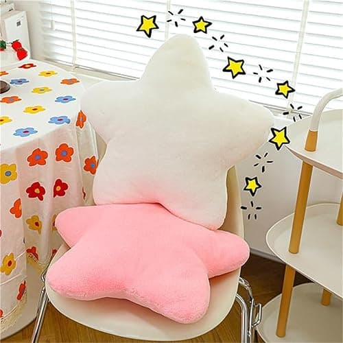 Herfair Kuschelkissen Kinder Sternkissen, Weiche Flauschige Sternform Zierkissen Sofakissen, Plüsch Kissen Dekokissen für Kinderzimmer Schlafzimmer Deko (Weiß,30 cm) thumbnail 5