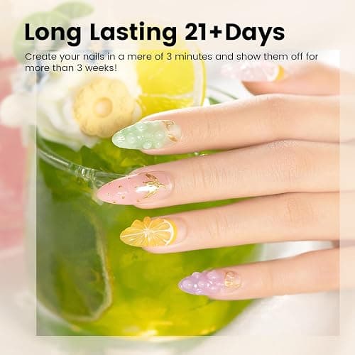 RARJSM 3D Sculpting Gel for Nail Art Designs DIY NailCharms Rhinestone Glue 3D Nail Craving GelPolish Clear Painting Drawing Sculpture Gel UV LED Curing Requires NailDecoration Manicure Design thumbnail 4
