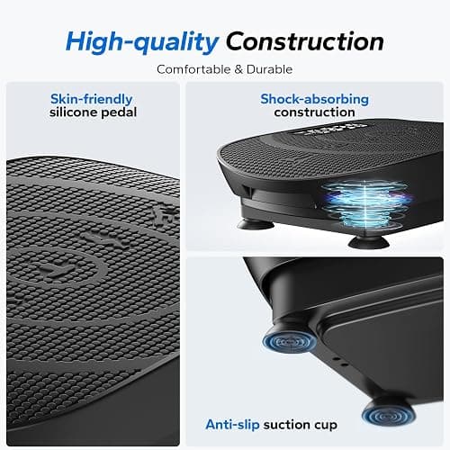 MERACH Vibration Plate Exercise Machine, Whole Body Workout Equipment for Women, Bluetooth and Silicone Pedal, Vibration Plate with Auto Mode, Vibrate Fitness Platform for Home thumbnail 4