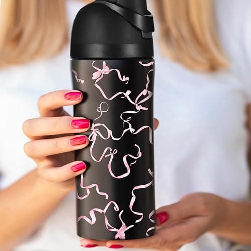 2pcs Bows Stickers for Owala, Cute Tumbler Decals Glass Cup Bows Decals Cute Coquette Tumbler Stickers Love Water Bottle Accessories Compatible with Owala 24oz Water Bottles (Pink) thumbnail 6