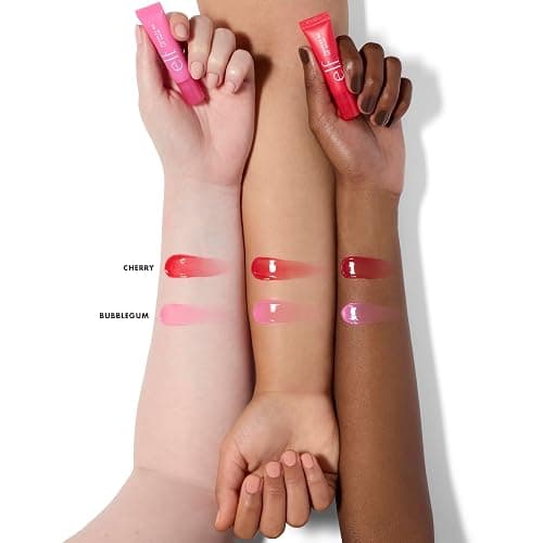 e.l.f. Squeeze Me More Lip Balm Duo, Moisturizing Balm For A Sheer Tint Of Color, Made With Hyaluronic Acid, Vegan & Cruelty-Free, Cherry & Bubblegum thumbnail 3