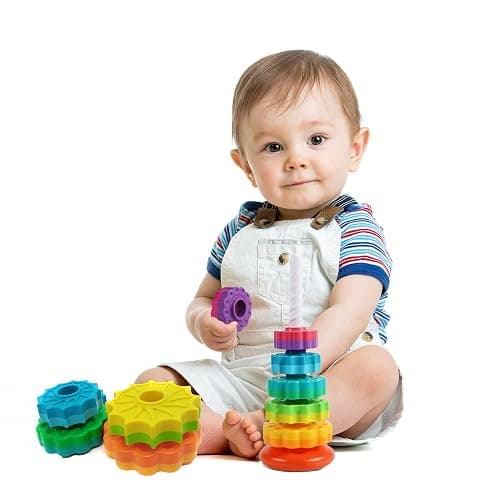 LBAIBB (1 PCS Spinning Stacking Toy,Spin Toy for Toddlers 1-3,Sensory Toys for Toddlers 1-3,Rainbow Spin Tower,Autism Spin Stack Toys,Suitable for Gifts for Boys and Girl thumbnail 6