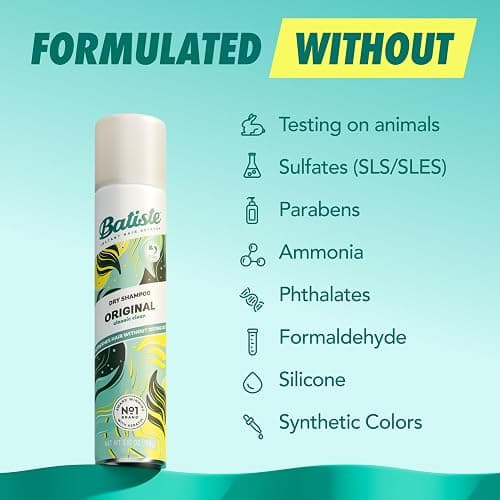 Batiste Dry Shampoo, Original Fragrance Classic Clean, Refresh Hair and Absorb Oil Between Washes, Waterless Shampoo for Added Hair Texture and Body, 5.71 oz thumbnail 3