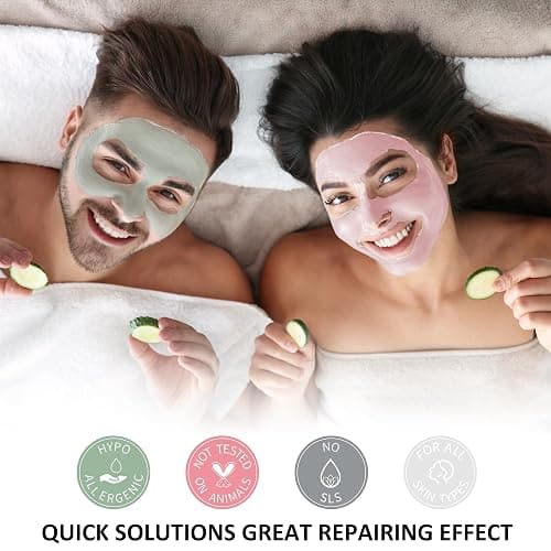 Ashlyn 3-Piece Mud Mask Set, Green Tea Mud Mask, Rose Mask Skincare Series, Dead Sea Foaming Deep Cleansing Mask, Firming Oil Control, Pore-Minimizing Skincare, 8.46 oz thumbnail 7