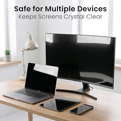 Screen Cleaner Spray - TV Screen Cleaner Spray and Microfiber Cloth kit, Computer Screen Cleaner & Car Screen Cleaner for TV, Monitor, Laptop, MacBook, iPad, iPhone and Electronic Devices - 2 Pack thumbnail 4