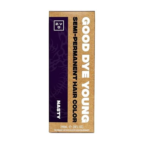 Good Dye Young x Rico Nasty Purple Semi-Permanent Hair Dye, Vegan and Cruelty-Free, Semi-Permanent Hair Color (Deep Purple, 5FL OZ) | Vegan and Cruelty-Free Deep Purple Hair Dye, Lasts 16-24+ Washes, Non-Damaging Conditioning Hair Color, Rico Nasty Collab - Image 1