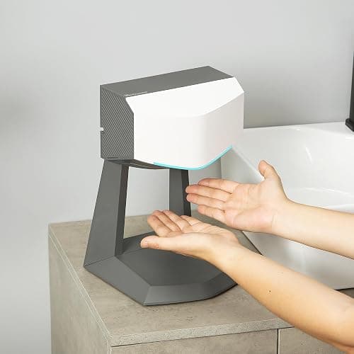 REVSQUARED Hand Dryer with Accessory Stand & HEPA Filter for Commercial/Residential (Home) Use - Compact, Portable, High Speed, UL/ETL Listed (Arctic White Bundle) thumbnail 2