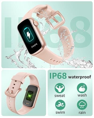 IMFRCHCS Fitness Tracker,Smart Watch with 1.47" Touch Display,137+Sport Modes Fitness Watch with Heart Rate Sleep Monitor, Step Counter,IP68 Waterproof Activity Trackers for Women Men (Blush Pink) thumbnail 6