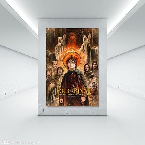 WZLLHA The Lord of The Rings The Fellowship of The RingArt Canvas Vintage Print Posters for Room Modern Bedroom Decor Aesthetic Bar Cart Wall DecorUnframe-style12x18inch(30x45cm) thumbnail 7
