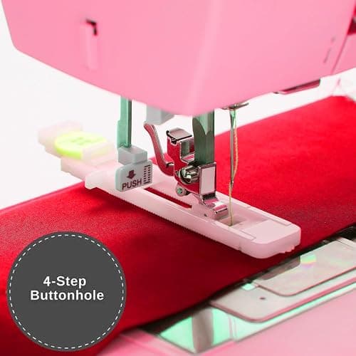 SINGER 4411 Heavy Duty Pink Sewing Machine with Accessories | High Speed, 69 Stitch applications, Strong Motor, Metal Frame, LED Light & 4-Step Buttonhole thumbnail 8