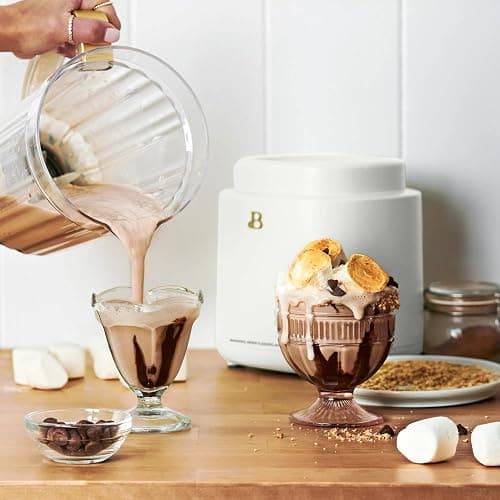 Beautiful PowerExact Blender System with 700W Motor, 50oz Tritan Jar, 20oz Single-Serve Cup, No Drippy Sippy™ Lid, 3 Speeds & 4 Pre-sets by Drew Barrymore (White Icing) thumbnail 5