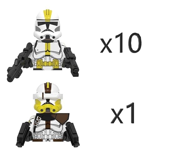 327th Clone Troopers 11pcs Phase 2 Troopers Army Building figs Set Battle Pack with Accessories Yellow thumbnail 4