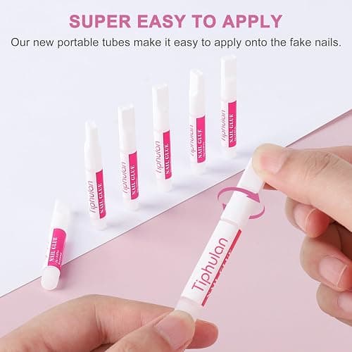 Tiphulan Nail Glue for Nail Tips - 20PCS Strong Long Lasting Nail Glue for Press on Nails, Super Good Holding Fake Nails Glue Bulk Pack, Professional Adhesive Bond Nail Glue for Acrylic Nails, 2g/pcs thumbnail 3