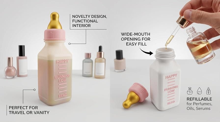 Cry Baby Perfume Milk Bottle Inspired Decorative Display Bottle – Collector Shelf Decor thumbnail 3